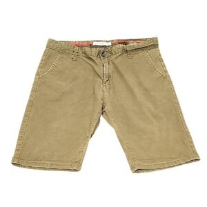 American‎ Breed Olive Green Flat Front Shorts with Relaxed Fit